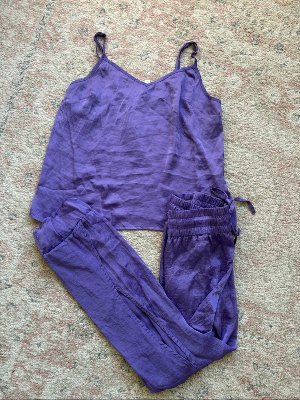 Adore Me Purple Two-Piece Sleep Set